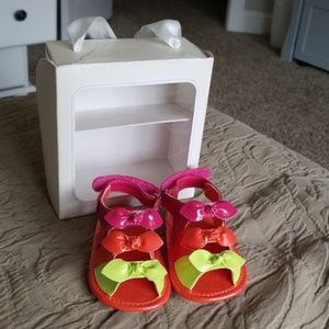 My First Chicco neon infant sandals 6-12mo